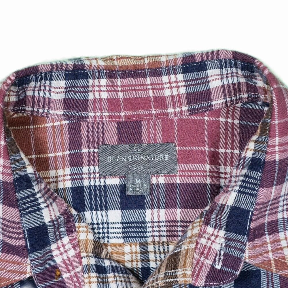 LL Bean Signature Men's Long-Sleeve Plaid Shirt Size M - Picture 2 of 7